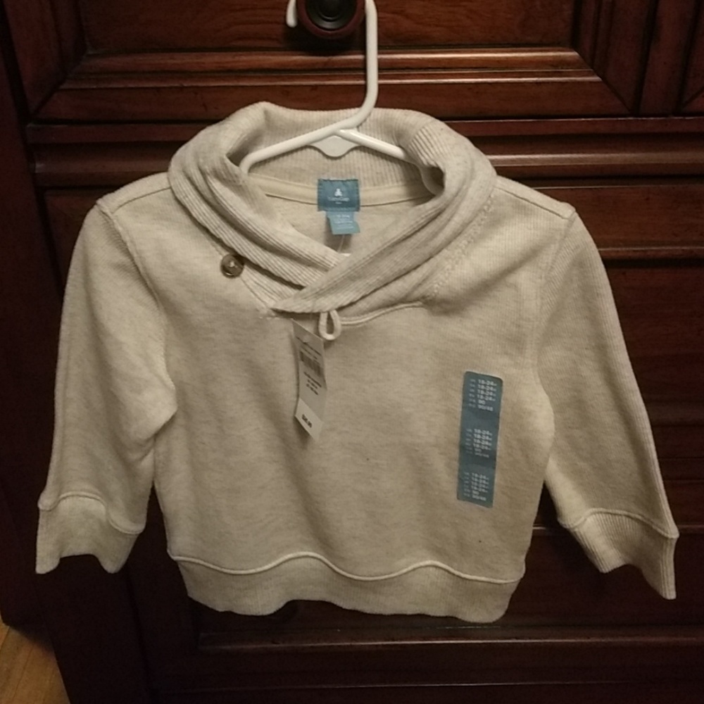 NWT Baby Gap cowl neck sweater w elbow patches